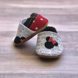 Chaussons bébé cuir Minnie - Artisans du monde