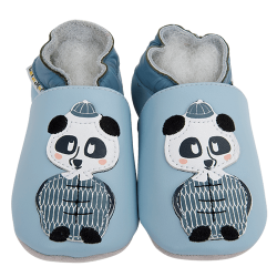 Chaussons en cuir souple...