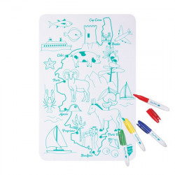 Mini set à colorier réversible + feutres CORSE