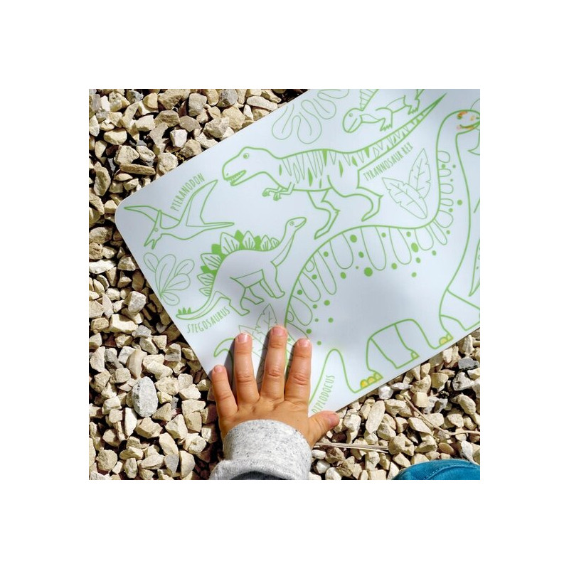 Mini set à colorier réversible + feutres DINO