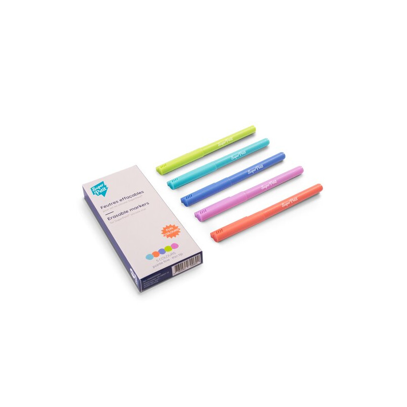 Boite de 5 feutres pastels pointes fines