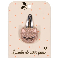 Barrette CHATON GLITTER ROSE