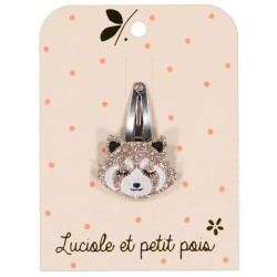 Barrette PANDA ROUX GLITTER OR