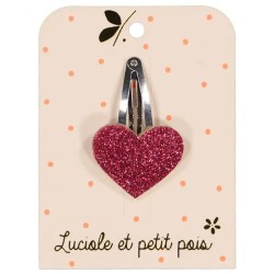 Barrette COEUR FRAMBOISE