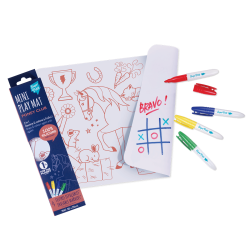 Mini set à colorier réversible + feutres PONEY CLUB