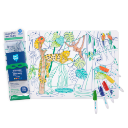 Kit set à colorier + feutres AMAZONIE