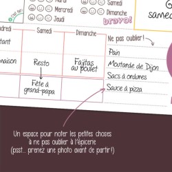 Organisateur familial UNE SEMAINE A LA FOIS - horizontal