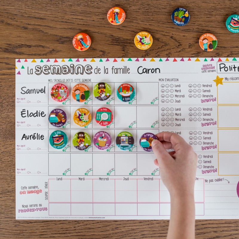 Organisateur Familial UNE SEMAINE A LA FOIS Horizontal