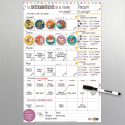 Organisateur familial UNE SEMAINE A LA FOIS - vertical