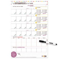 Organisateur familial UNE SEMAINE A LA FOIS - vertical