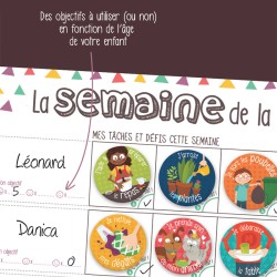 Organisateur familial UNE SEMAINE A LA FOIS - vertical