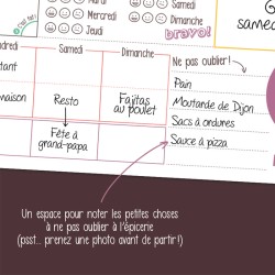 Organisateur familial UNE SEMAINE A LA FOIS - vertical