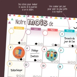 Calendrier mensuel NOTRE MOIS ENSEMBLE - horizontal