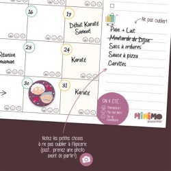 Calendrier mensuel NOTRE MOIS ENSEMBLE - horizontal