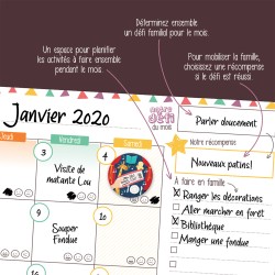Calendrier mensuel NOTRE MOIS ENSEMBLE - vertical