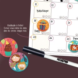 Calendrier mensuel familial Notre mois ensemble - Vertical