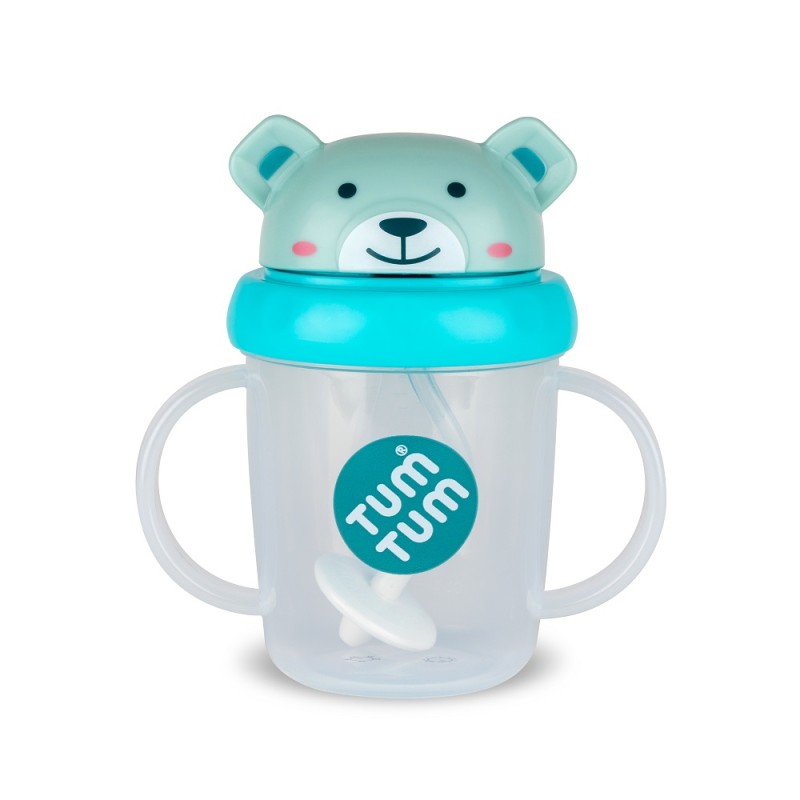 Tasse bébé anti fuite TOM ET ZOE Bleu : Chez Rentreediscount