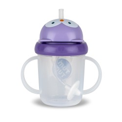 Tasse anti fuite + paille lestée Ours polaire Phosphorescent - Tum Tum -  MôM(es)