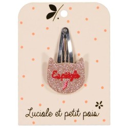 Barrette glitter CHAT ESPIÈGLE