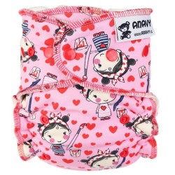 Couche de nuit bambou/coton (7 à 18kg) - à snaps