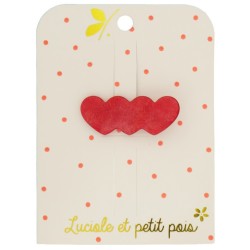 Barrette acrylique  3 COEURS