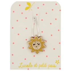 Barrette brodée SOLEIL