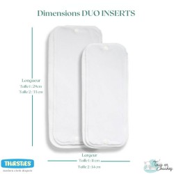 Duo d'inserts en chanvre/coton avec effet au sec