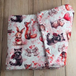 Couverture pliée Maison TAMY imprimé Bisous des bois