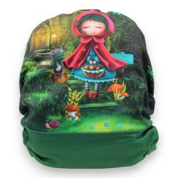 Couche lavable à poche bébé Les Petites Foufounes – Taille unique effet au sec  - collection Tamy-demi-print