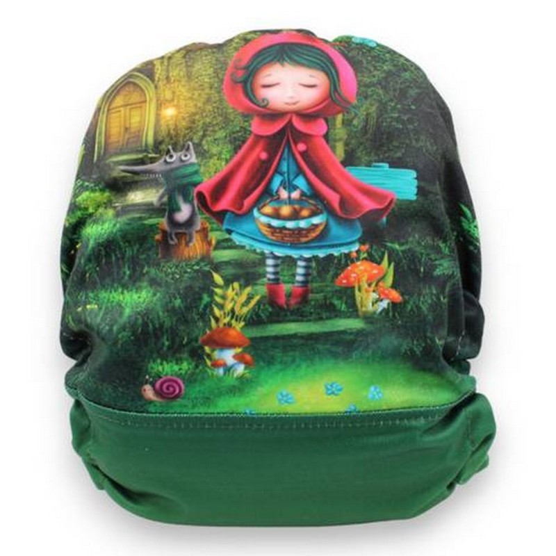 Couche lavable à poche bébé Les Petites Foufounes – Taille unique effet au sec  - collection Tamy-demi-print