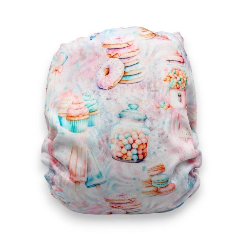 Couche lavable à poche bébé Les Petites Foufounes – Taille unique effet au sec  - collection Tamy-full-print