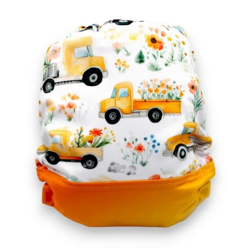 Couche lavable à poche bébé Les Petites Foufounes – Taille unique effet au sec  - version evolution demi-print