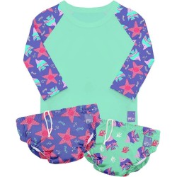 Lot bain bébé : t-shirt anti-UV + 2 culottes de bain lavables