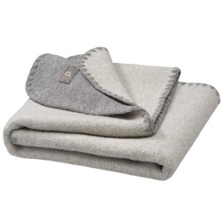 Couverture bébé laine mérinos bio double face – DISANA 80x100 cm