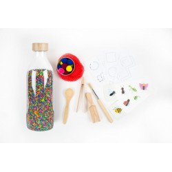 Pack Atelier Sensoriel de Manipulation PETIT BOUM avec riz sensoriel coloré et accessoires