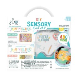 Lanterne sensorielle lumineuse GLO PALS personnalisée avec trésors sensoriels thème ABC