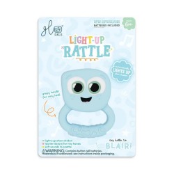 Bébé jouant avec le hochet lumineux Blair pour développer sa préhension et sa motricité fine