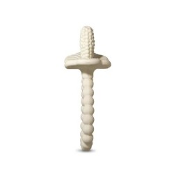 Anneau de dentition RaZBerry Plus en silicone alimentaire souple pour bébé dès 3 mois blanc coconut