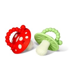 Anneaux de dentition sensoriels Chompy en forme de champignon et chenille pour bébé dès 3 mois RaZBaby