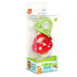 Anneaux de dentition sensoriels Chompy en forme de champignon et chenille pour bébé dès 3 mois RaZBaby