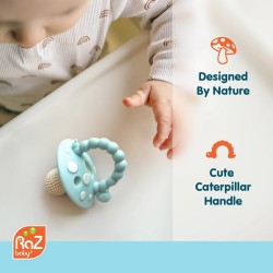Anneaux de dentition sensoriels Chompy en forme de champignon et chenille pour bébé dès 3 mois RaZBaby