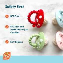 Anneaux de dentition sensoriels Chompy en forme de champignon et chenille pour bébé dès 3 mois RaZBaby