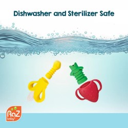 Grignoteuse banane en silicone jaune pour bébé RAZBABY