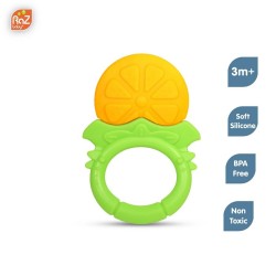 Trois hochets de dentition colorés et texturés