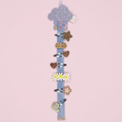 Porte-barrettes mural simple nuage multicolore LUCIOLE ET PETIT POIS