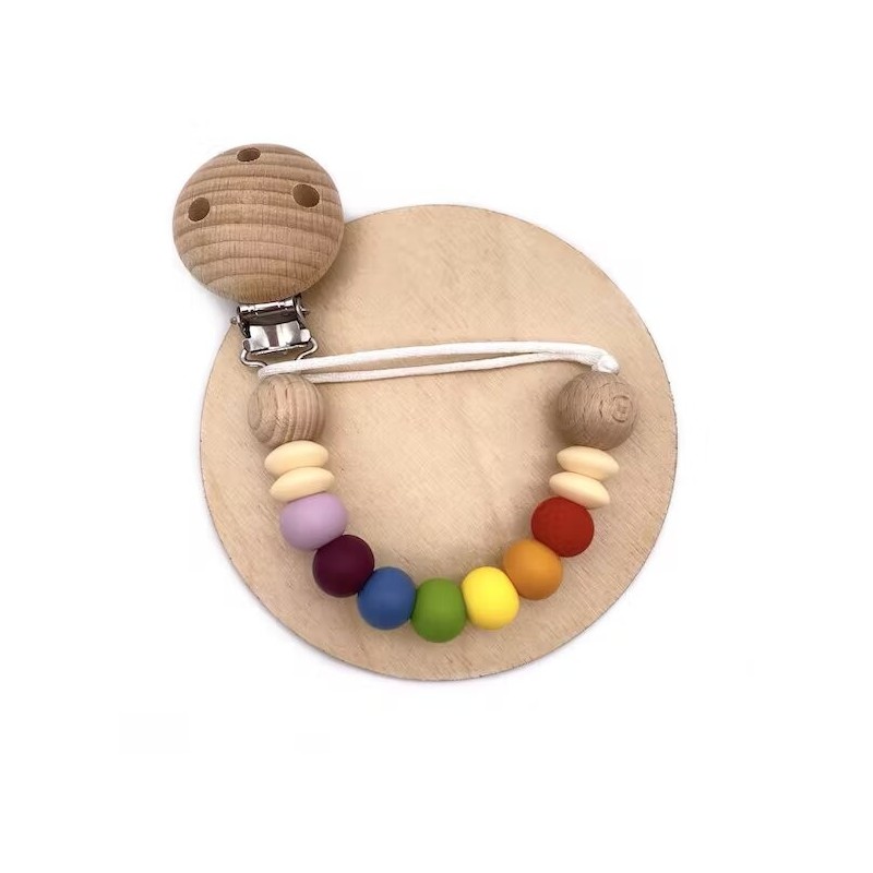 Attache-tétine Kaity Kiddo en silicone alimentaire, modèle lumineux