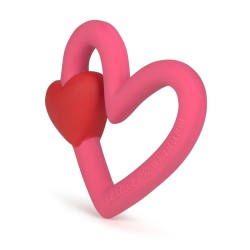 Anneau de dentition cœur rose et rouge Oli & Carol x Agatha Ruiz de la Prada