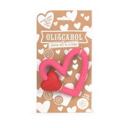 Anneau de dentition cœur rose et rouge Oli & Carol x Agatha Ruiz de la Prada